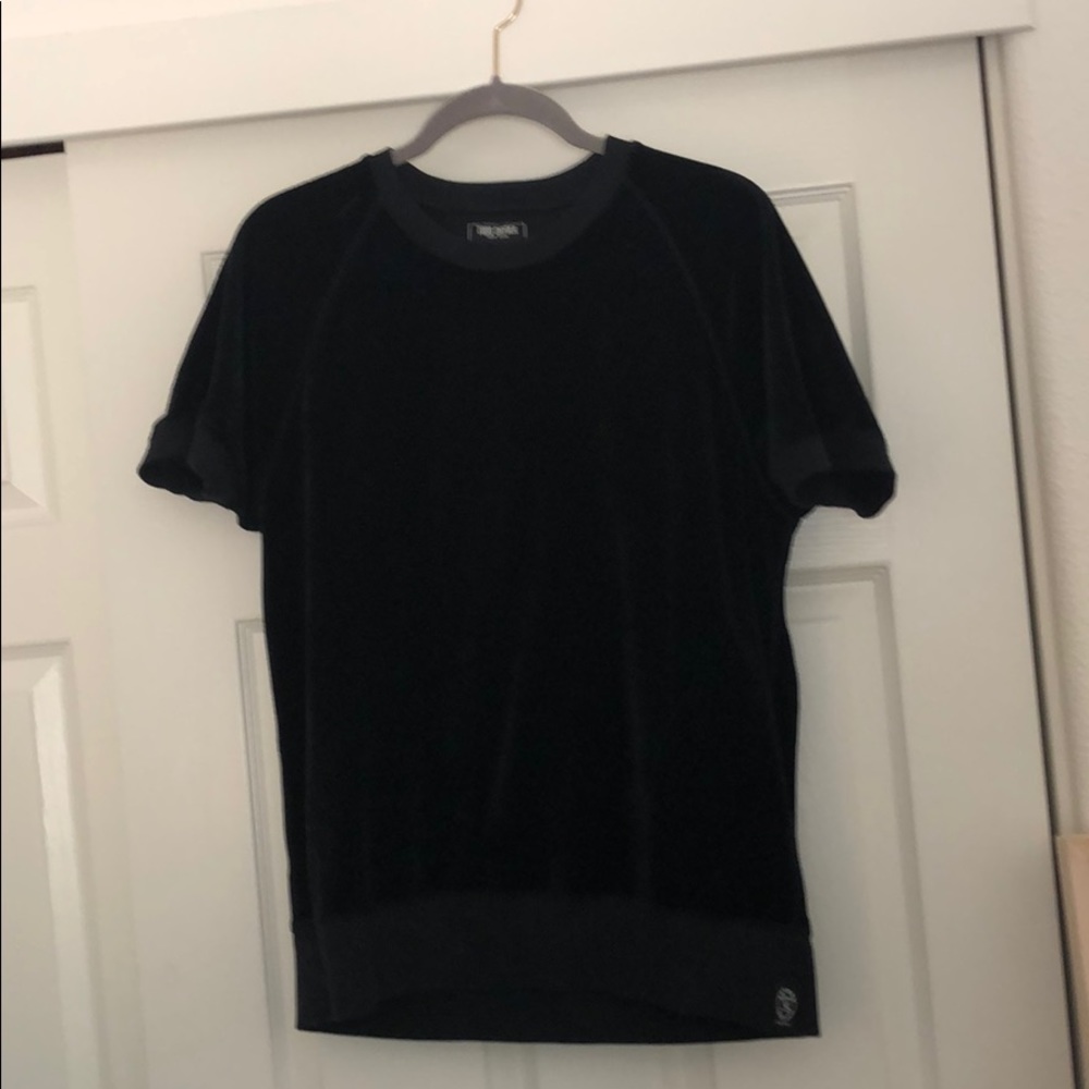 Todd Snyder velour shortsleeve crewneck sweatshirt